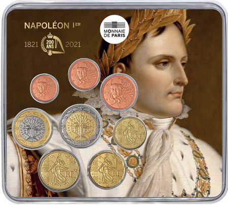 France - Monnaie de Paris 200 ans de la mort de Napoléon Bonaparte - Miniset  BU FRANCE 2021 (MDP)