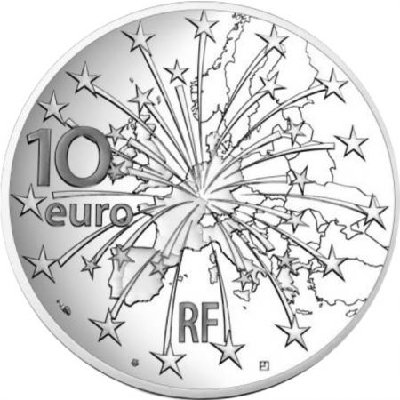France - Monnaie de Paris 25 ans Traité de Maastricht - 10 Euros Argent BE 2018 (MDP)