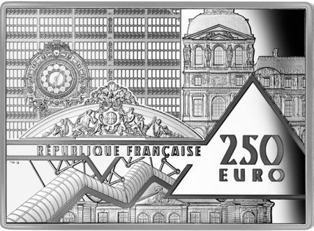 France - Monnaie de Paris 250 Euros Argent Couleur BE France 2023 - La Liberté Guidant le Peuple -  Chefs d\'uvre des musées (MD