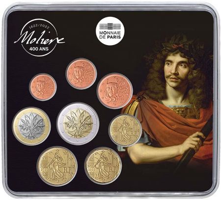 France - Monnaie de Paris 400 ans de Molière - Miniset  BU FRANCE 2022 (MDP)