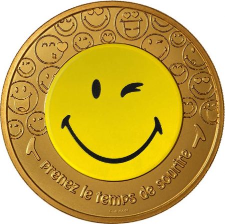 France - Monnaie de Paris 50 ans du Smiley - mini-médaille NordicGold 1 - 2022 par La Monnaie de Paris