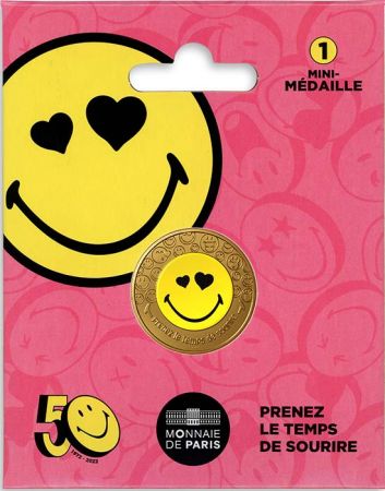France - Monnaie de Paris 50 ans du Smiley - mini-médaille NordicGold 2 - 2022 par La Monnaie de Paris