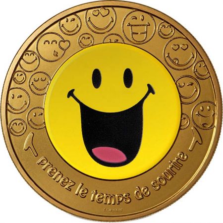 France - Monnaie de Paris 50 ans du Smiley - mini-médaille NordicGold 3 - 2022 par La Monnaie de Paris