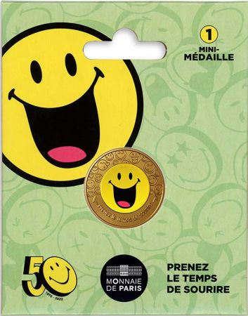 France - Monnaie de Paris 50 ans du Smiley - mini-médaille NordicGold 3 - 2022 par La Monnaie de Paris