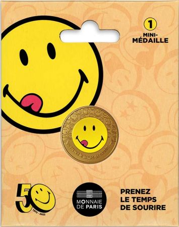 France - Monnaie de Paris 50 ans du Smiley - mini-médaille NordicGold 4 - 2022 par La Monnaie de Paris
