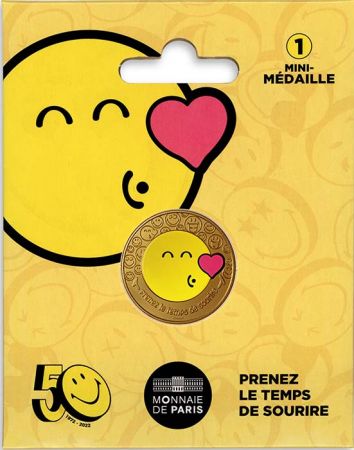 France - Monnaie de Paris 50 ans du Smiley - mini-médaille NordicGold 5 - 2022 par La Monnaie de Paris