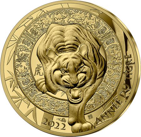 France - Monnaie de Paris 50 Euros 1/4 Oz Or BE FRANCE 2022 Année du Tigre