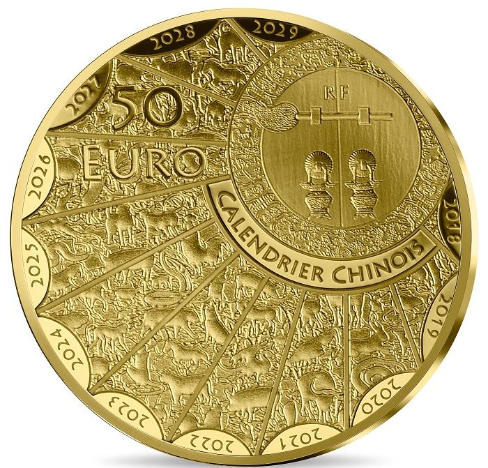 50 Euros 1/4 Oz Or BE FRANCE 2023 Année du Lapin