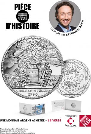 France - Monnaie de Paris 50 Euros Argent 2019 - Le 14 Juillet - Pièce d\'Histoire (Vague 1)