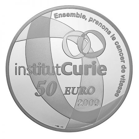 France - Monnaie de Paris 50 Euros Argent BE - Institut Curie - Monnaie de Paris 2009