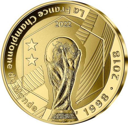 France - Monnaie de Paris 50 Euros Or BE France 2022 - France Championne du Monde ! - Coupe du Monde FIFA 2022 Qatar