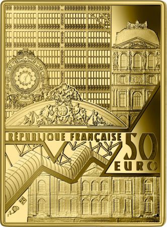 France - Monnaie de Paris 50 Euros Or BE France 2023 - Marie-Antoinette à la rose -  Chefs d\'uvre des musées (MDP)