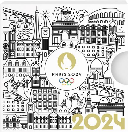 France - Monnaie de Paris Arc de Triomphe - 250 Euros Or 2024 (MDP) - La France accueille les Jeux - Mascottes Paris 2024