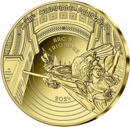 France - Monnaie de Paris Arc de Triomphe - Héritage - Paris 2024 - 50 Euros OR BE 2024