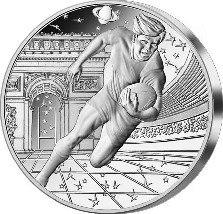 France - Monnaie de Paris Coupe du Monde de Rugby - Emblème - 50 Euros Argent (5 onces) BE 2023