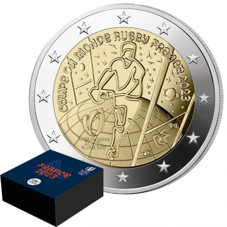 France - Monnaie de Paris Coupe du Monde de Rugby 2023 - 2 euros commémo. 2023 BE