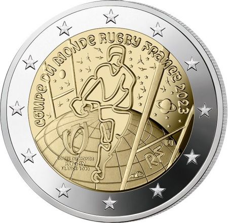 France - Monnaie de Paris Coupe du Monde de Rugby 2023 - 2 euros commémo. 2023 BE