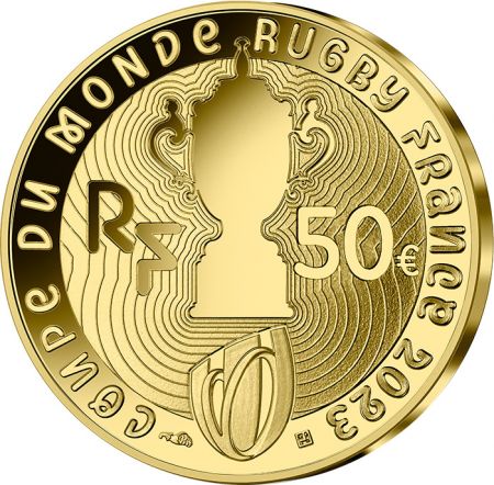 France - Monnaie de Paris Coupe du Monde de Rugby France 2023 - 50 Euros OR BE FRANCE 2022