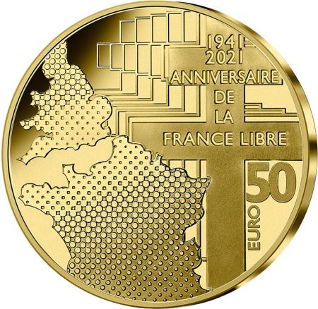 France - Monnaie de Paris De Gaulle - Churchill - 50 Euros OR (1/4 Oz) BE 2021 FRANCE (MDP)