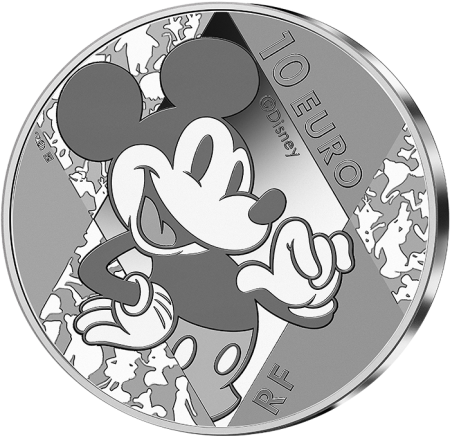 France - Monnaie de Paris Donald Duck - 100 ans Disney - 10 Euros Argent Couleur BE 2023 (MDP)