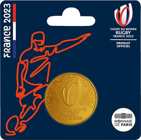 France - Monnaie de Paris Emblème - Coupe du Monde de Rugby 2023 - 1/4 Euro 2023