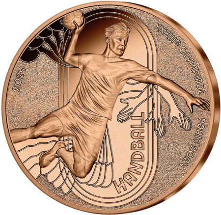 France - Monnaie de Paris Handball - PARIS 2024 - 1/4  2024 - COLLECTION SPORT (14/15)
