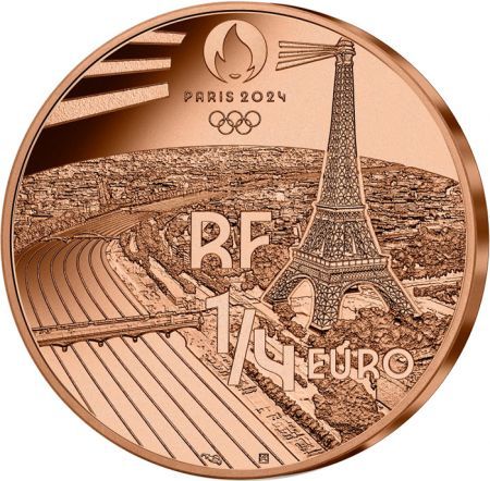 France - Monnaie de Paris Handball - PARIS 2024 - 1/4  2024 - COLLECTION SPORT (14/15)