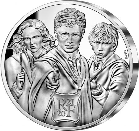 France - Monnaie de Paris Harry Potter  Ron et Hermione - 50 Euros Couleur Argent (5 onces) BE FRANCE 2021