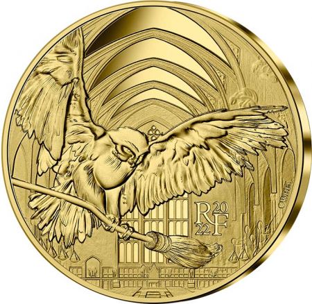 France - Monnaie de Paris Hedwige et le balai - Harry Potter 2022 - 50 Euros Or BE FRANCE 2022