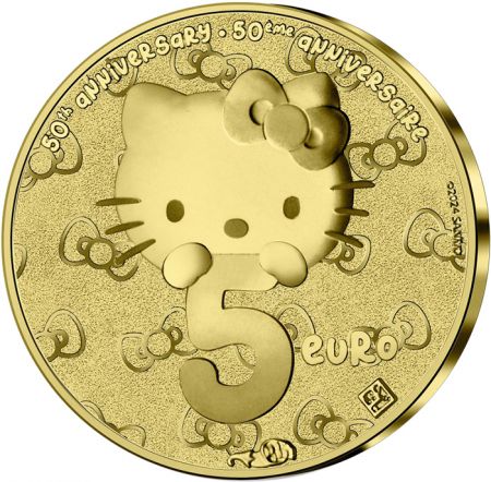 France - Monnaie de Paris Hello Kitty - Anniversaire - 5 Euros OR BE 2024