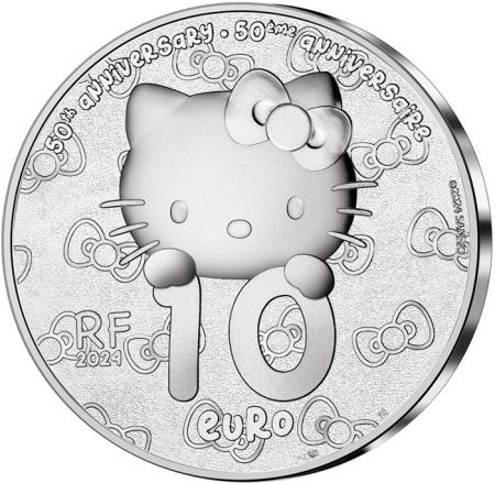 France - Monnaie de Paris Hello Kitty - Bonjour Paris - 10 Euros Argent couleur BE 2024