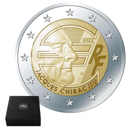 France - Monnaie de Paris Jacques Chirac Pièce 2 euros commémo BE - 20 ans de l\'EURO - PCGS PR69DCAM