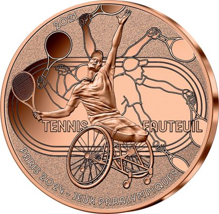 France - Monnaie de Paris Jeux Olympiques PARIS 2024 - 1/4  FRANCE 2021 - PARIS 2024 - TENNIS FAUTEUIL - COLLECTION SPORT (3/15