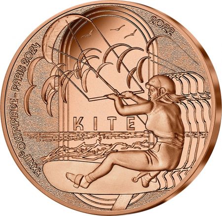 France - Monnaie de Paris Jeux Olympiques PARIS 2024 - 1/4  FRANCE 2022 - PARIS 2024 - Kite - COLLECTION SPORT (6/15)