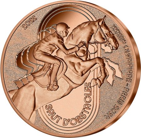 France - Monnaie de Paris Jeux Olympiques PARIS 2024 - 1/4  FRANCE 2022 - PARIS 2024 - Saut d\'obstacles - COLLECTION SPORT (5/1