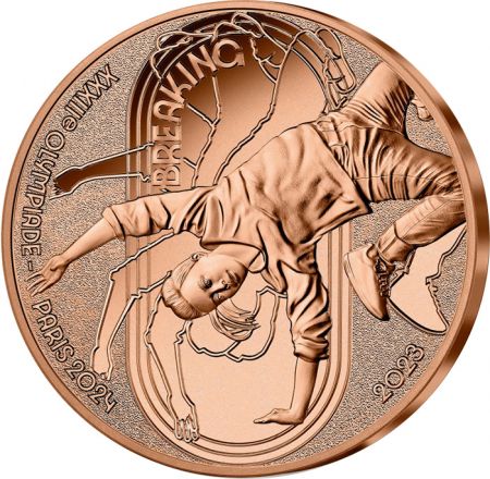 France - Monnaie de Paris Jeux Olympiques PARIS 2024 - 1/4  FRANCE 2023 - PARIS 2024 - Breaking - COLLECTION SPORT (9/15)