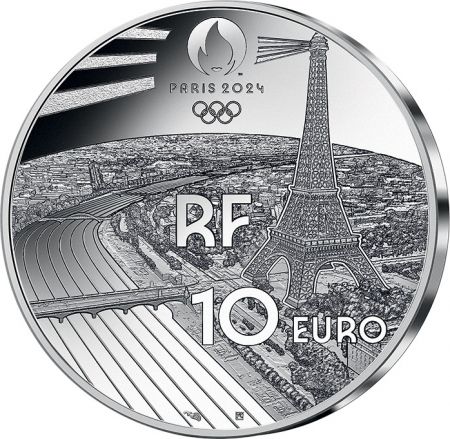 France - Monnaie de Paris Jeux Olympiques PARIS 2024 - 10  Argent BE FRANCE 2021 - PARIS 2024 - JUDO - COLLECTION SPORT (1/15)