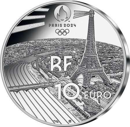 France - Monnaie de Paris Jeux Olympiques PARIS 2024 - 10  Argent BE FRANCE 2022 - HÉRITAGE - La Place de la Concorde