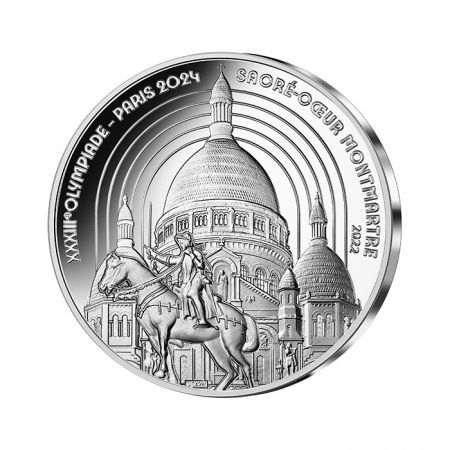 France - Monnaie de Paris Jeux Olympiques PARIS 2024 - 10  Argent BE FRANCE 2022 - HÉRITAGE - Montmartre et la Sacré Coeur