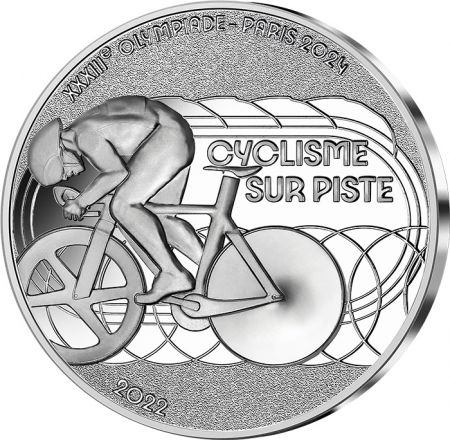 France - Monnaie de Paris Jeux Olympiques PARIS 2024 - 10  Argent BE FRANCE 2022 - PARIS 2024 - Cyclisme sur piste - COLLECTION