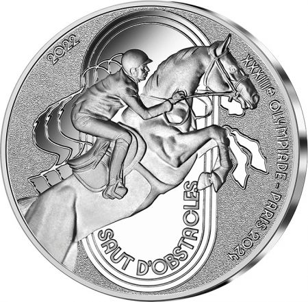 France - Monnaie de Paris Jeux Olympiques PARIS 2024 - 10  Argent BE FRANCE 2022 - PARIS 2024 - Saut d\'obstacles - COLLECTION S