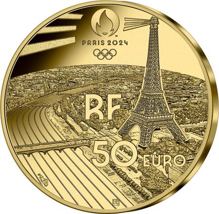 France - Monnaie de Paris Jeux Olympiques PARIS 2024 - 50 Euros OR BE FRANCE 2021 - Héritage - Le Grand Palais (1/10)