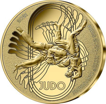 France - Monnaie de Paris Jeux Olympiques PARIS 2024 - 50 Euros OR BE FRANCE 2021 - JUDO - COLLECTION SPORT (1/15)