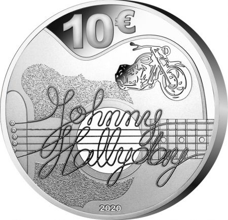 France - Monnaie de Paris Johnny Hallyday - 10 Euros Argent BE FRANCE 2020 60 ans de souvenirs