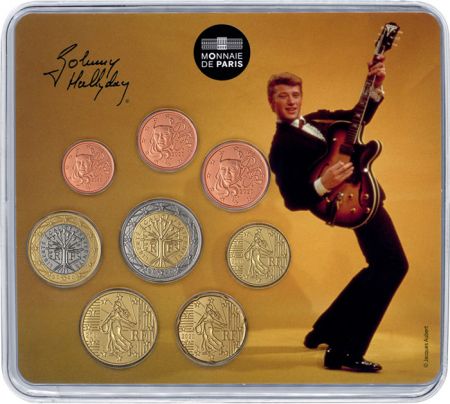 France - Monnaie de Paris Johnny Hallyday (Guitare) - Miniset  BU FRANCE 2020 (MDP)
