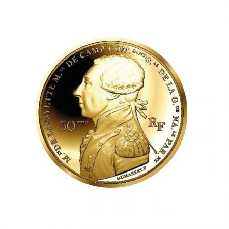 France - Monnaie de Paris La Fayette - Histoire de l\'Humanité 50 Euros Or BE FRANCE 2020 (MDP)
