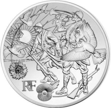 France - Monnaie de Paris La Paix - Armistice Grande Guerre  - 10 Euros Argent BE FRANCE 2018 (MDP)