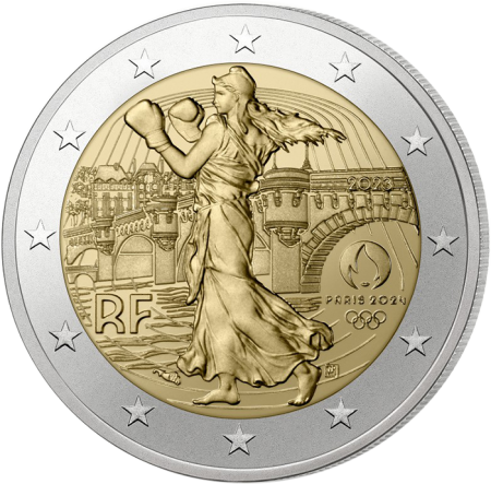 France - Monnaie de Paris La Semeuse - Paris 2024 - 2 euros commémo. 2023 BU (modèle selon disponibilité)