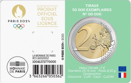 France - Monnaie de Paris La Semeuse - Paris 2024 - 2 euros commémo. 2023 BU Coincard 5