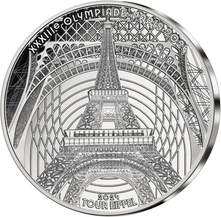 France - Monnaie de Paris La Tour Eiffel - Héritage - Paris 2024 - 10 Euros Argent BE 2024